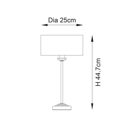 Endon 104054 - Stolna lampa HIGHCLERE 1xE14/7W/230V bijela/mesing pr. 25 cm