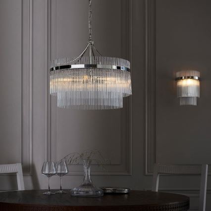 Endon 104112 - Luster na lancu MARIETTA 5xE14/7W/230V sjajni krom/prozirno