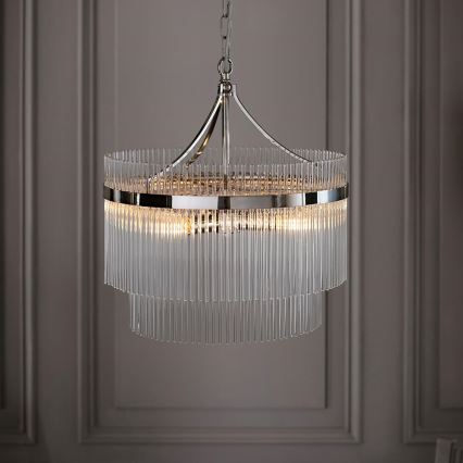 Endon 104112 - Luster na lancu MARIETTA 5xE14/7W/230V sjajni krom/prozirno