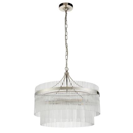 Endon 104112 - Luster na lancu MARIETTA 5xE14/7W/230V sjajni krom/prozirno