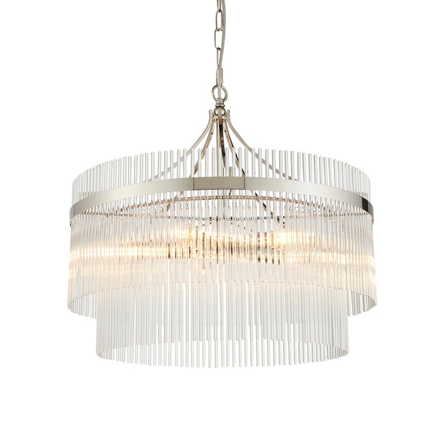 Endon 104112 - Luster na lancu MARIETTA 5xE14/7W/230V sjajni krom/prozirno