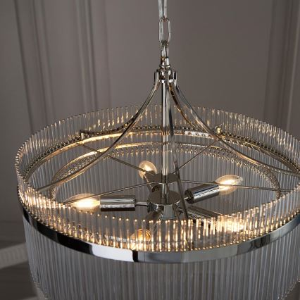 Endon 104112 - Luster na lancu MARIETTA 5xE14/7W/230V sjajni krom/prozirno