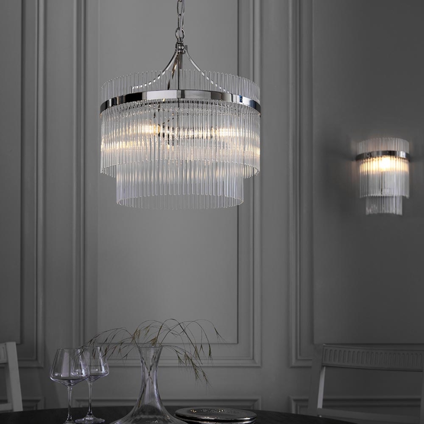 Endon 104113 - Luster na lancu MARIETTA 3xE14/7W/230V sjajni krom