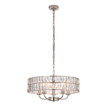 Endon 104467 - Luster na lancu CLIFTON 5xE14/6W/230V sjajni krom/prozirna