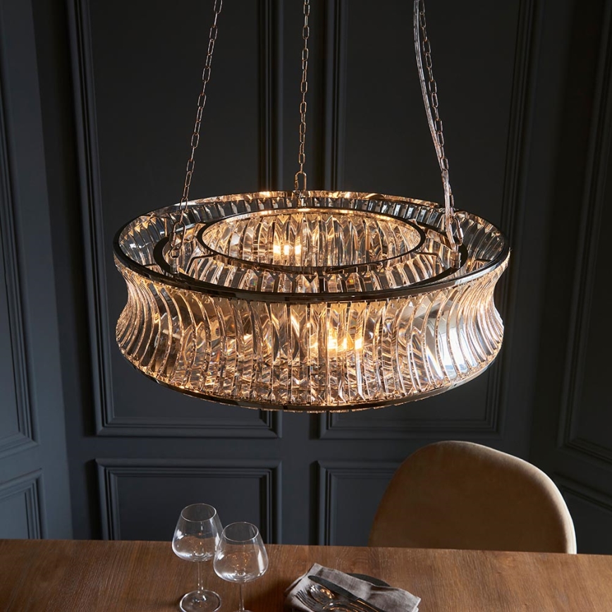 Endon 104528 - Luster na lancu 6xE14/6W/230V sjajni krom