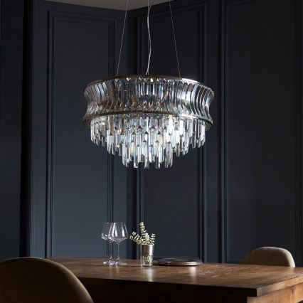 Endon 104530 - Luster na lancu 9xE14/6W/230V sjajni krom