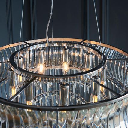 Endon 104530 - Luster na lancu 9xE14/6W/230V sjajni krom