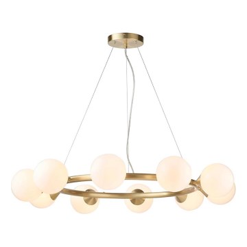 Endon 106008 - Ovjesni luster OTIS na užetu 10xG9/3W/230V zlatna
