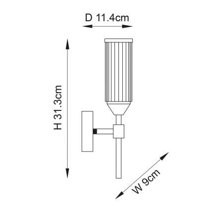 Endon 106258 - Zidna svjetiljka TOUR 1xG9/3W/230V mesing