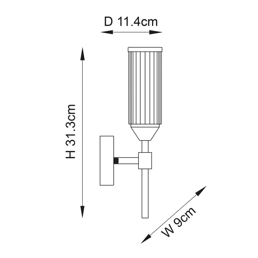 Endon 106258 - Zidna svjetiljka TOUR 1xG9/3W/230V mesing
