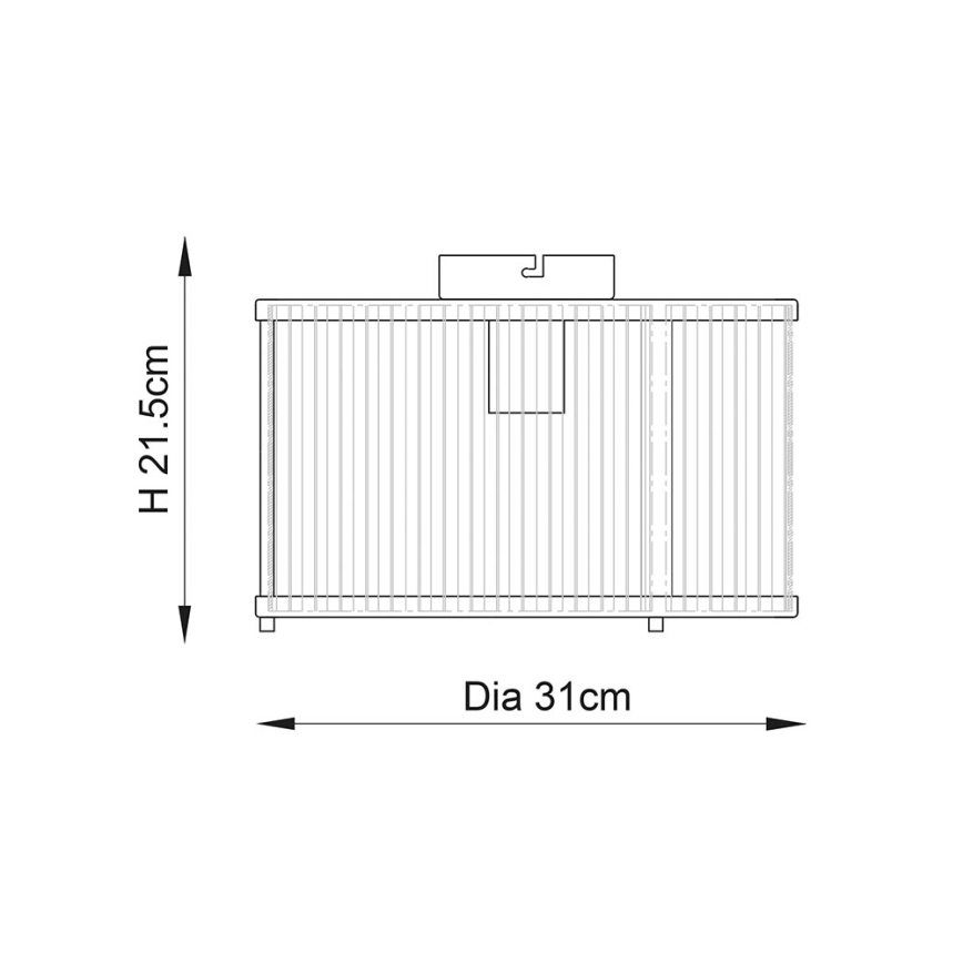 Endon 106265 - Stropna svjetiljka RIDGETON 1xE27/10W/230V mesing