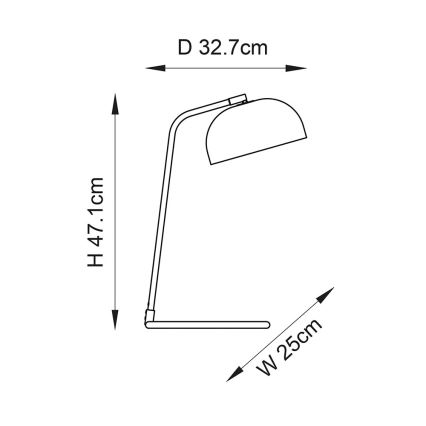 Endon 106336 - Stolna lampa BRAIR 1xE14/7W/230V crna