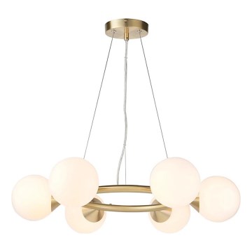 Endon 106390 - Luster na sajli OTIS 6xG9/3W/230V zlatna