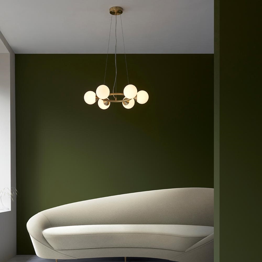 Endon 106390 - Luster na sajli OTIS 6xG9/3W/230V zlatna