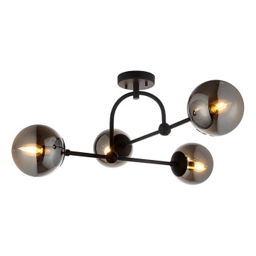 Endon 106662 - Nadgradni luster ONTARIO 4xE14/7W/230V crna/dimna