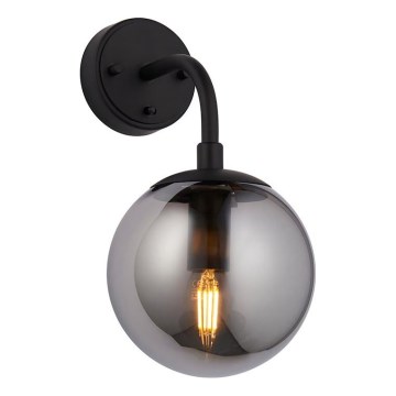Endon 106664 - Zidna svjetiljka ONTARIO 1xE14/7W/230V crna/dimna