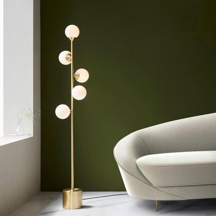 Endon 106756 - Podna lampa OTIS 5xG9/3W/230V zlatna