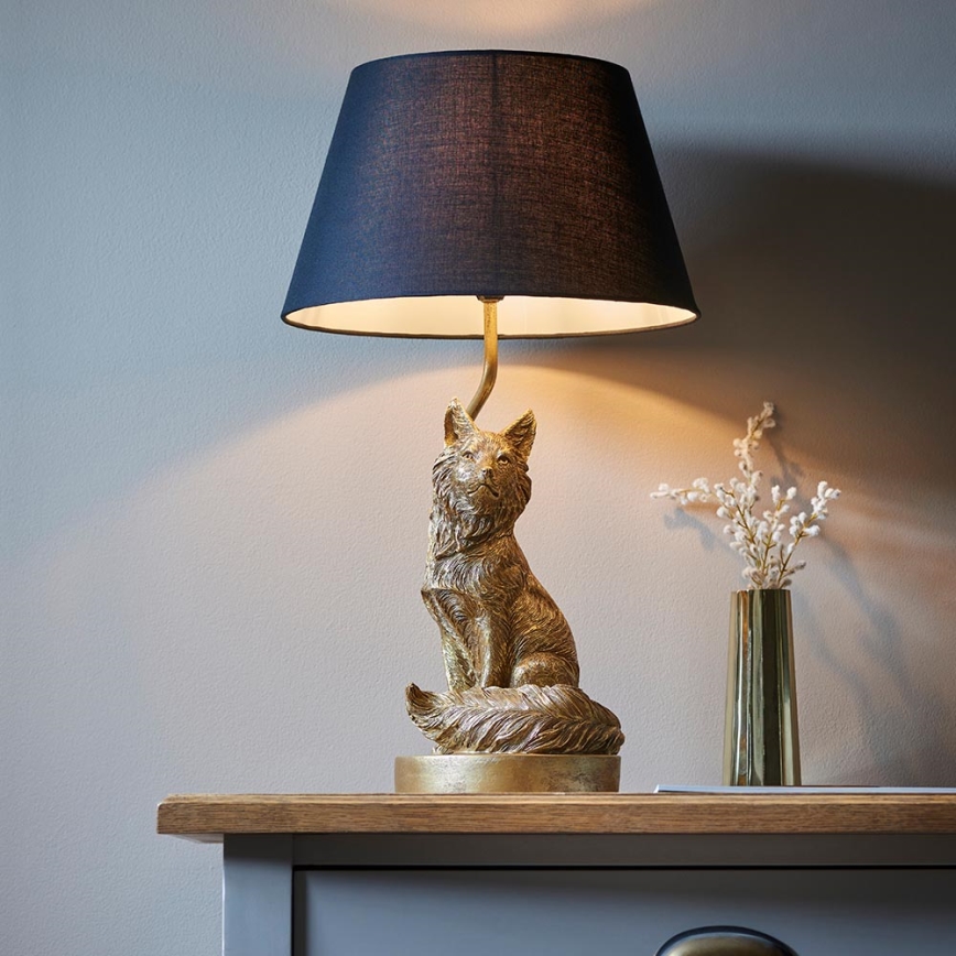 Endon 106796 - Stolna lampa FOX 1xE14/6W/230V crna/mesing
