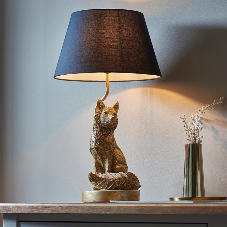Endon 106796 - Stolna lampa FOX 1xE14/6W/230V crna/mesing