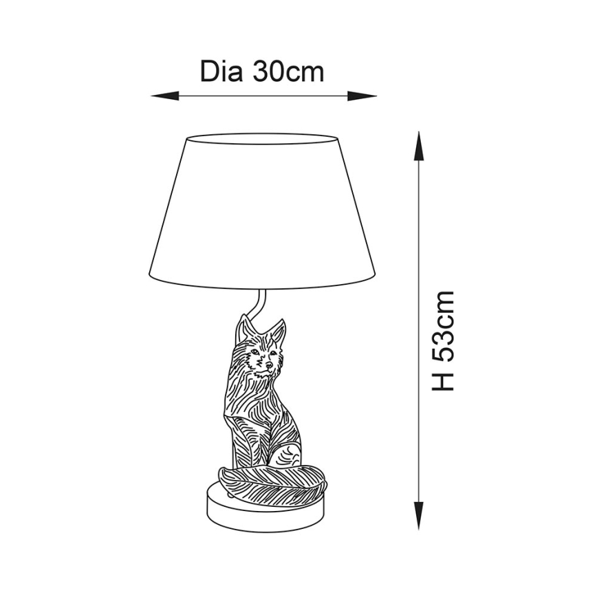 Endon 106796 - Stolna lampa FOX 1xE14/6W/230V crna/mesing