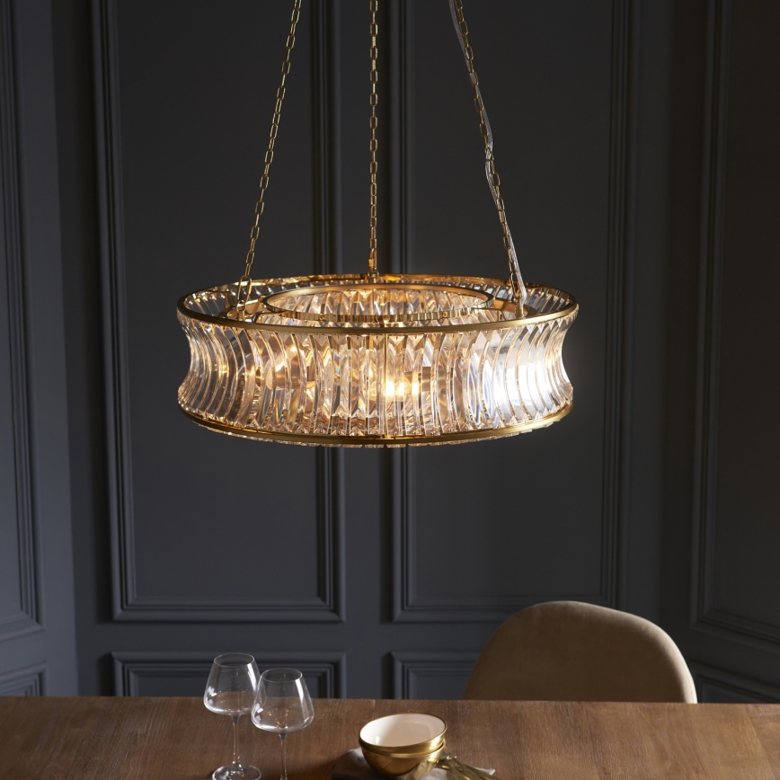 Endon 106811 - Luster na lancu 6xE14/6W/230V zlatni
