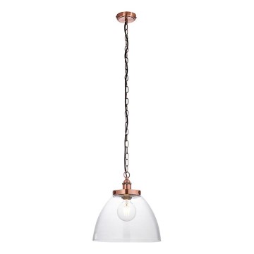 Endon 106895 - Bakreni luster na lancu HANSEN 1xE27/10W/230V