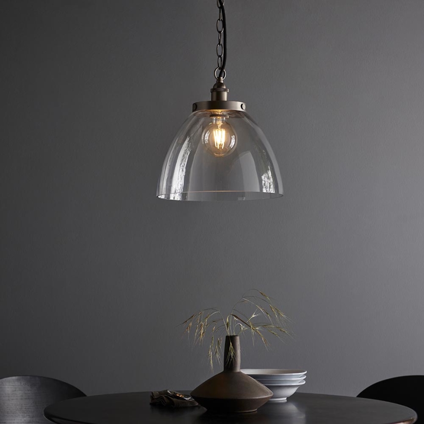 Endon 106896 - Luster na lancu HANSEN 1xE27/10W/230V matni krom