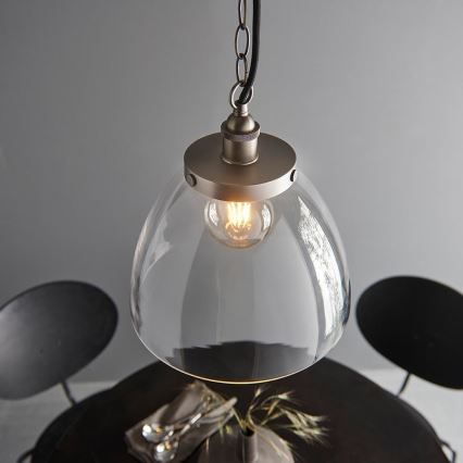 Endon 106896 - Luster na lancu HANSEN 1xE27/10W/230V matni krom