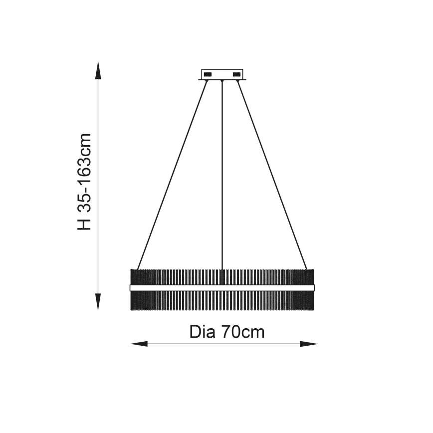 Endon 107108 - LED luster na sajli LED/56W/230V 3000K sjajni krom
