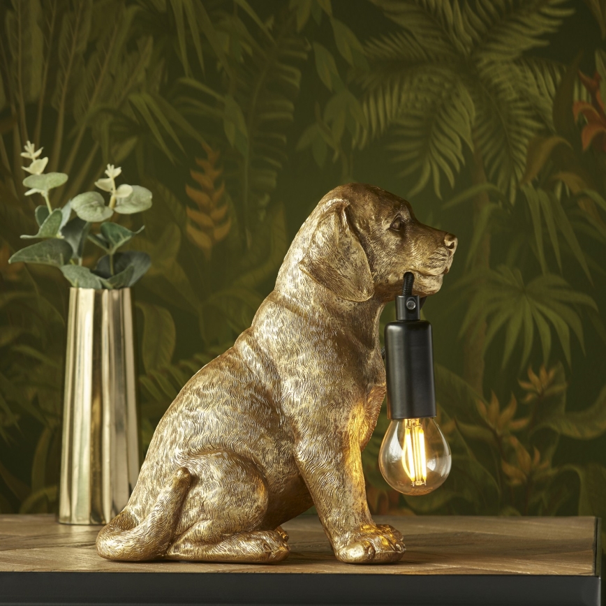 Endon 107364 - Stolna lampa PUPPY 1xE14/7W/230V zlatna