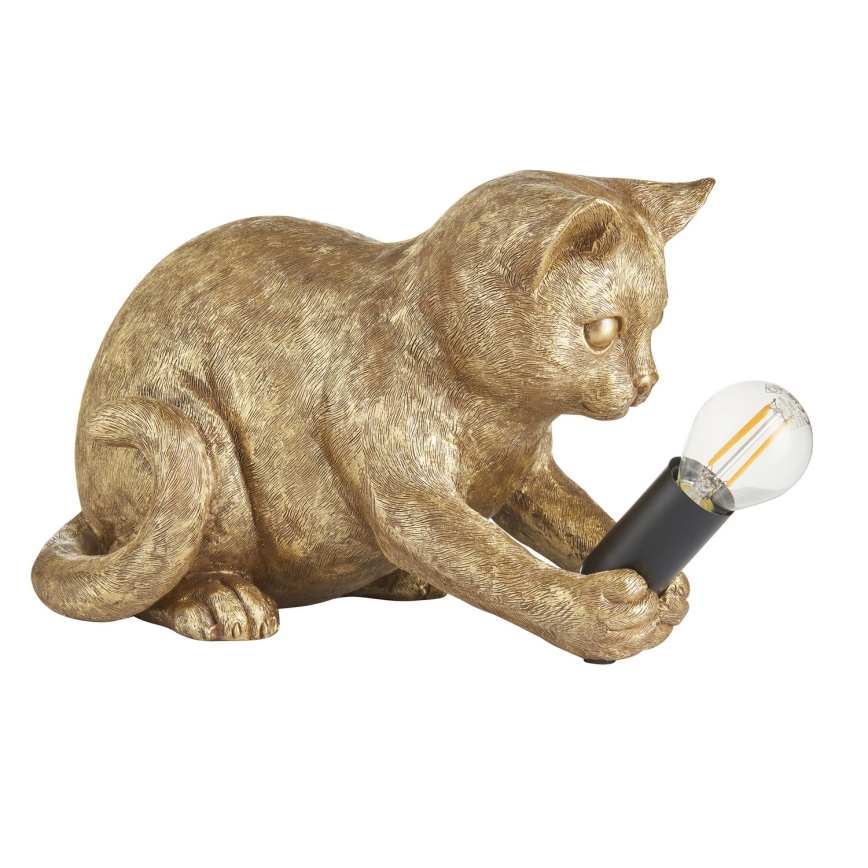 Endon 107389 - Stolna lampa KITTEN 1xE14/7W/230V zlatna