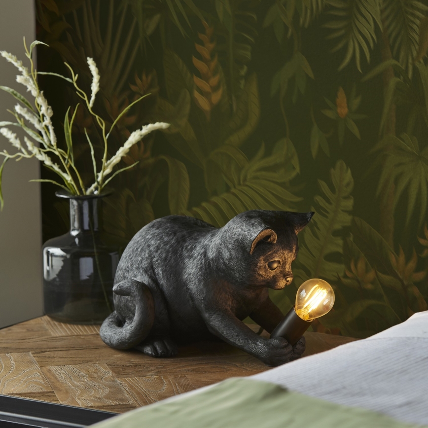 Endon 107390 - Stolna lampa KITTEN 1xE14/7W/230V crna