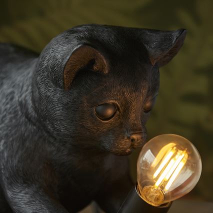 Endon 107390 - Stolna lampa KITTEN 1xE14/7W/230V crna