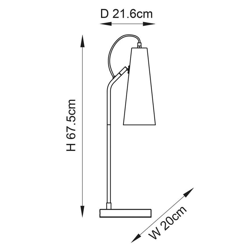 Endon 107527 - Stolna lampa KARNA 1xE27/10W/230V mesing