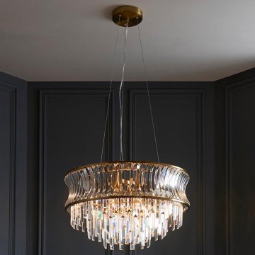 Endon 107785 - Viseći luster na sajli 9xE14/6W/230V zlatna