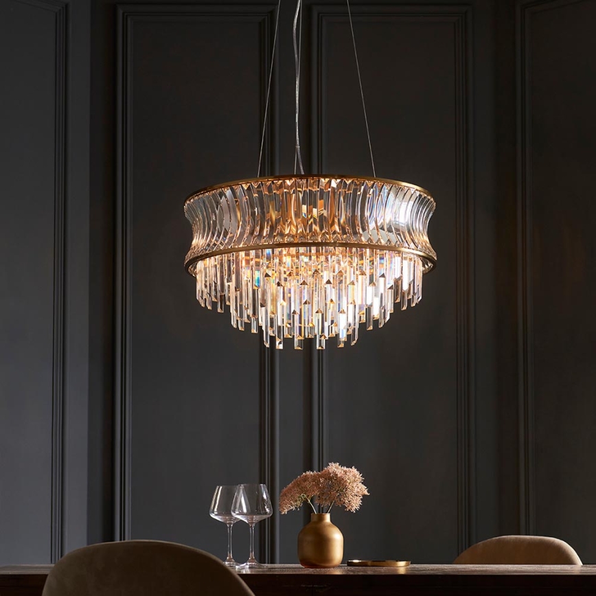 Endon 107785 - Viseći luster na sajli 9xE14/6W/230V zlatna