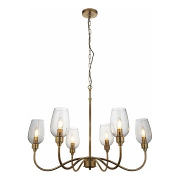 Endon 107791 - Luster na lancu 6xE14/6W/230V mesing