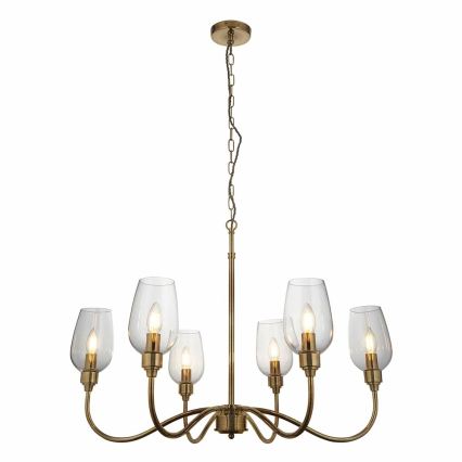 Endon 107791 - Luster na lancu 6xE14/6W/230V mesing