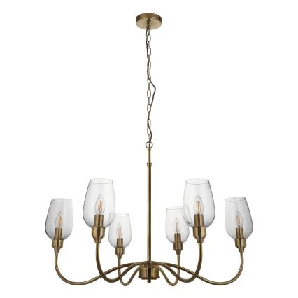 Endon 107791 - Luster na lancu 6xE14/6W/230V mesing