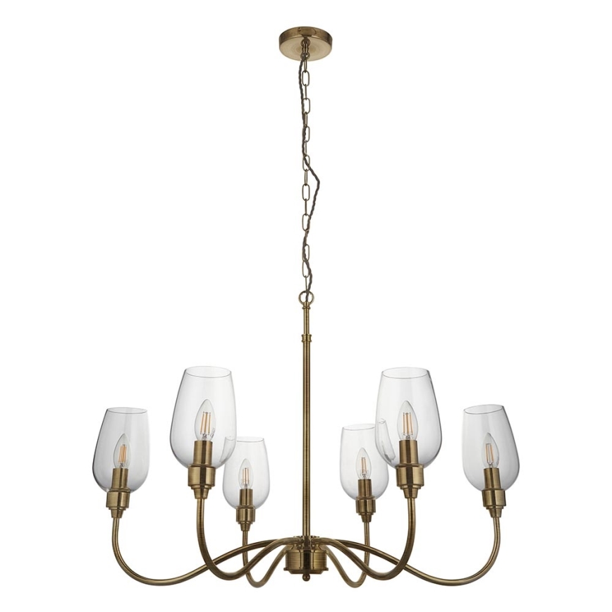 Endon 107791 - Luster na lancu 6xE14/6W/230V mesing