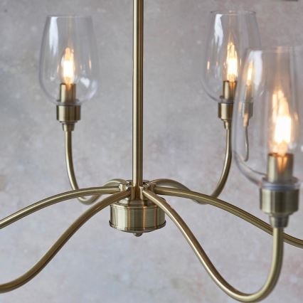 Endon 107791 - Luster na lancu 6xE14/6W/230V mesing