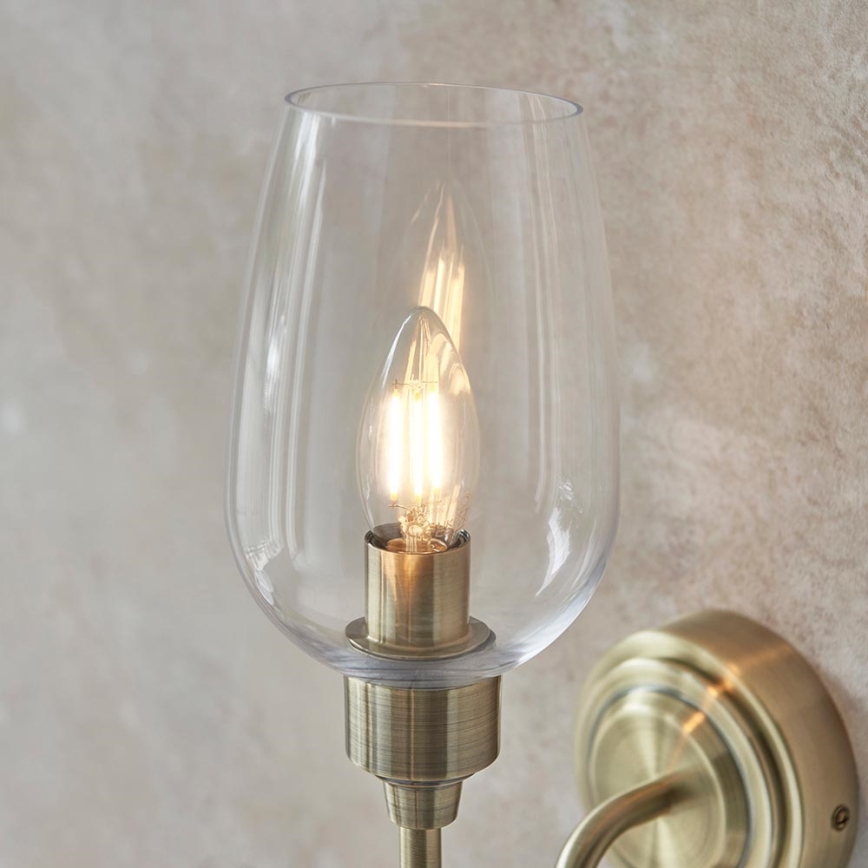 Endon 107792 - Zidna svjetiljka STOURTON 1xE14/6W/230V mesing