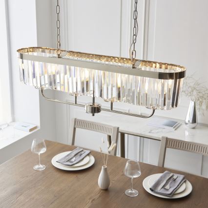 Endon 109058 - Luster na lancu 4xE14/6W/230V sjajni krom