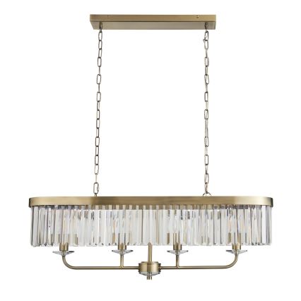 Endon 110539 - Luster na lancu CHESTERFIELD 4xE14/6W/230V mesing