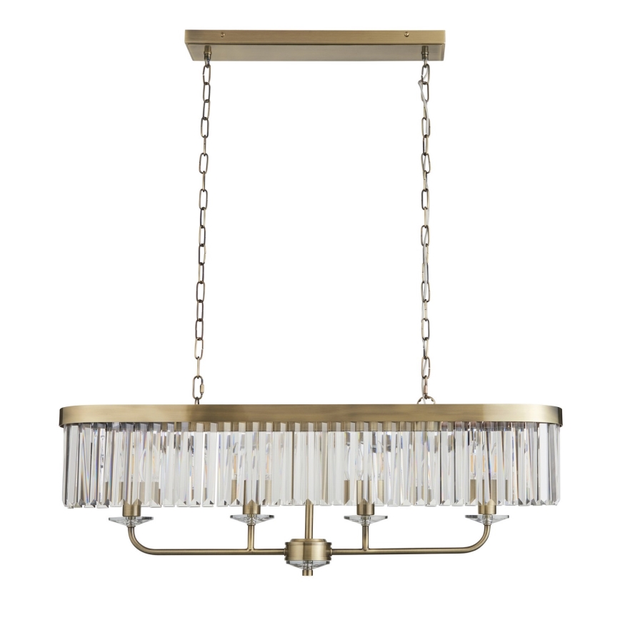 Endon 110539 - Luster na lancu CHESTERFIELD 4xE14/6W/230V mesing