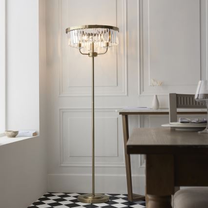 Endon 110644 - Podna lampa CHESTERFIELD 3xE14/6W/230V mesing