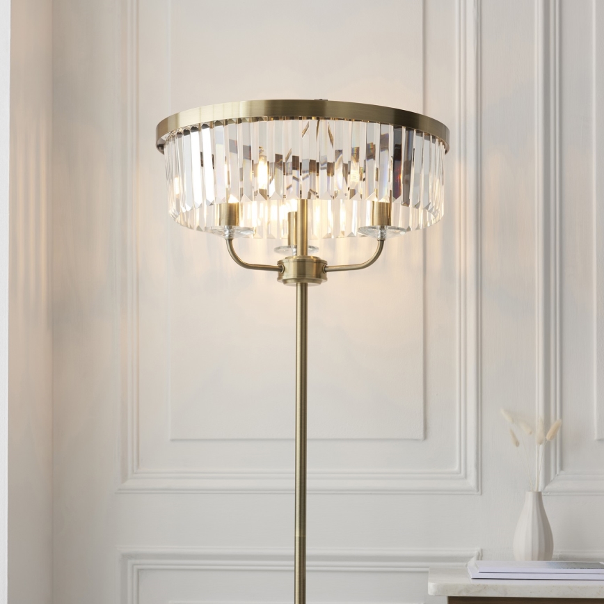 Endon 110644 - Podna lampa CHESTERFIELD 3xE14/6W/230V mesing