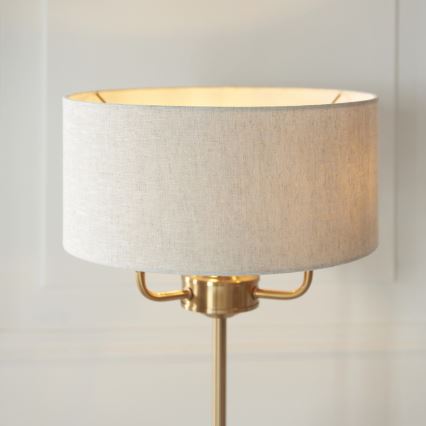 Endon 110721 - Stolna lampa HIGHCLERE 3xE14/18W/230V bež/mesing