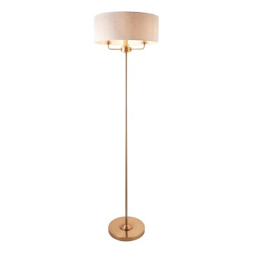 Endon 110724 - Podna lampa HIGHCLERE 1xE14/40W/230V bež/mesing
