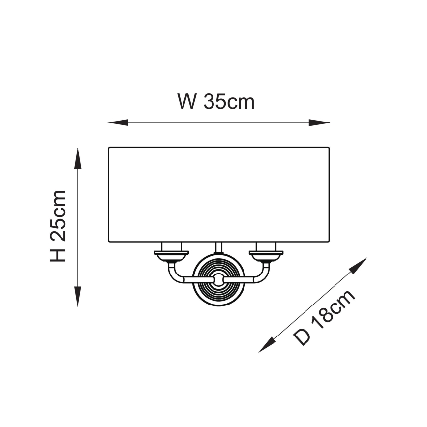 Endon 110726 - Zidna svjetiljka HIGHCLERE 2xE14/40W/230V bež/mesing